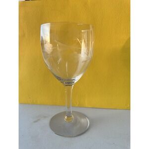 Princess house Heritage Glass Goblet Etched Floral 6inch Tall Replacement Only 1